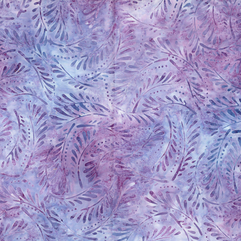 Mystic Vineyard Batik 1400 22277 634 Light Purple Ferns by Wilmington Prints