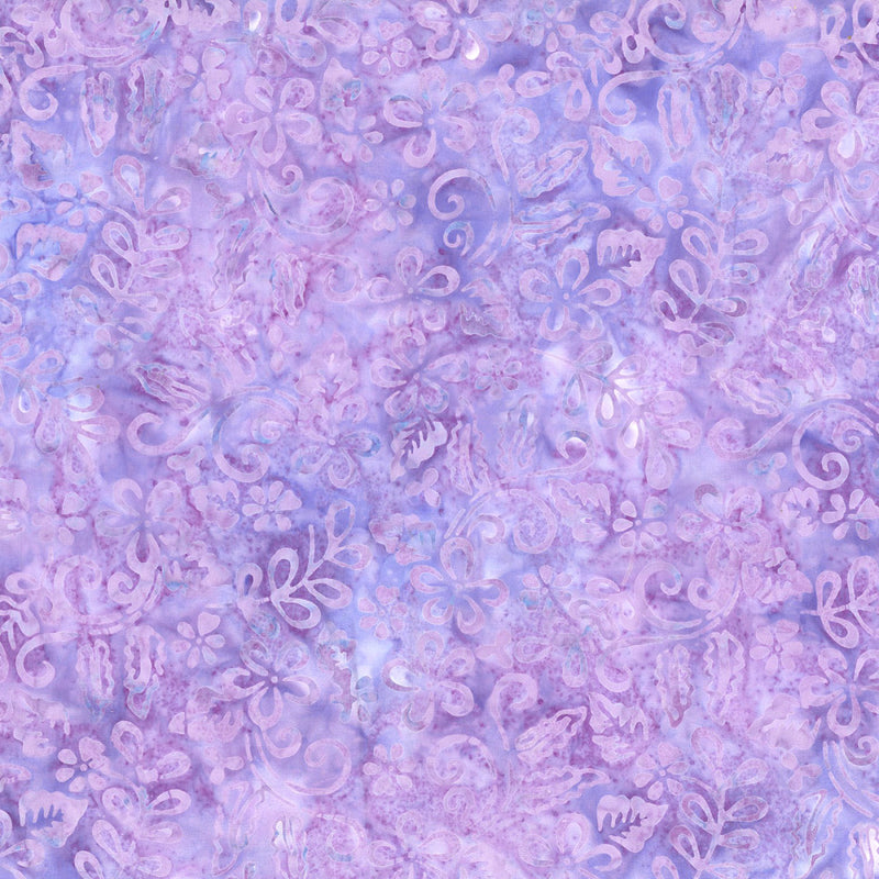 Mystic Vineyard Batik 1400 22278 643 Light Purple Plumeria by Wilmington Prints