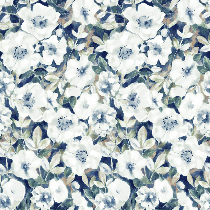 Natural Essence 108" B90908-42 Floral Blue Multi by Jacqueline Maldonado for FIGO Fabrics