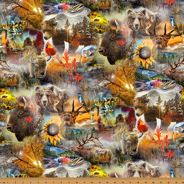 Nature Woven W5520-58 Earth by Travis Glasgow for Hoffman Fabrics