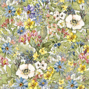 Nature's Serenade W105-022-032 Packed Flowers Multi by Susan Winget for White Owl Textiles