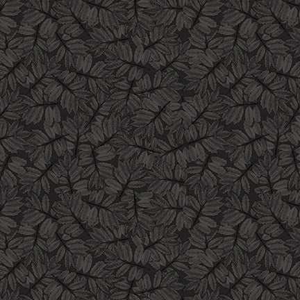 Nature's Whisper 3530-99 Black Allover Leaf by Carissa Bordeleau for Blank Quilting