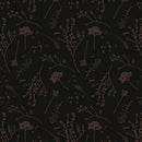 Nature's Whisper 3531-99 Black Tossed Stemmed Flowers by Carissa Bordeleau for Blank Quilting
