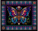 Night Flight Panel 30750-X Multi Butterfly Panel Night Flight Panel by Morris Creative Group for QT Fabrics.