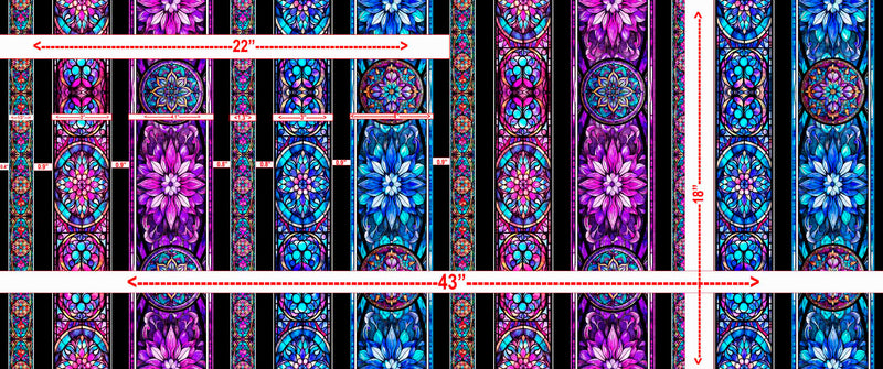Night Flight 30752-X Multi Stained Glass Stripe Night Flight&nbsp;by Morris Creative Group for QT Fabrics.