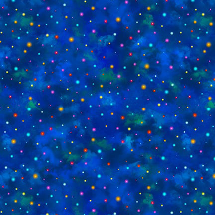 Night Garden 3556-75 Blue Dots by JK Stewart/Duirwaigh Studio for Blank Quilting