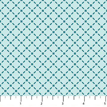 Night Owl Flannel F10356-60 Aqua Quilty by Patrick Lose Fabrics