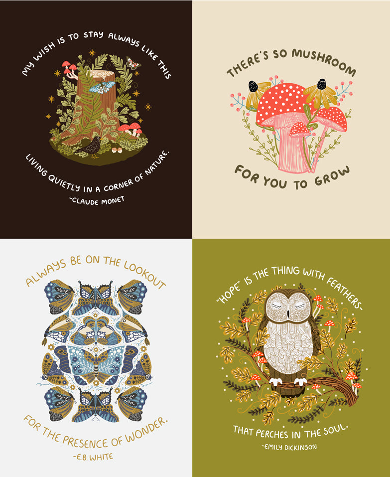 Night Owl Panel 48429-11 by Gingiber for Moda.