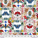 Nocturnal Creatures PWMM008.WHITE Moths & Beetles by Maria Matos for FreeSpirit