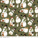 Northern Christmas C17831-GREEN Snowmen by Teresa Kogut for Riley Blake Designs