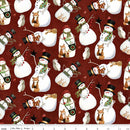 Northern Christmas C17831-RED Snowmen by Teresa Kogut for Riley Blake Designs