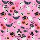 Not Scary NT26501 Boos with Bows Pink by Jill and Rani for Poppie Cotton
