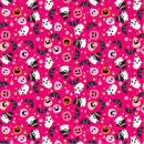 Not Scary NT26512 Going Batty Dk Pink by Jill and Rani for Poppie Cotton
