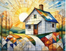 Note Card -  White House Quilted Cabins I Collection