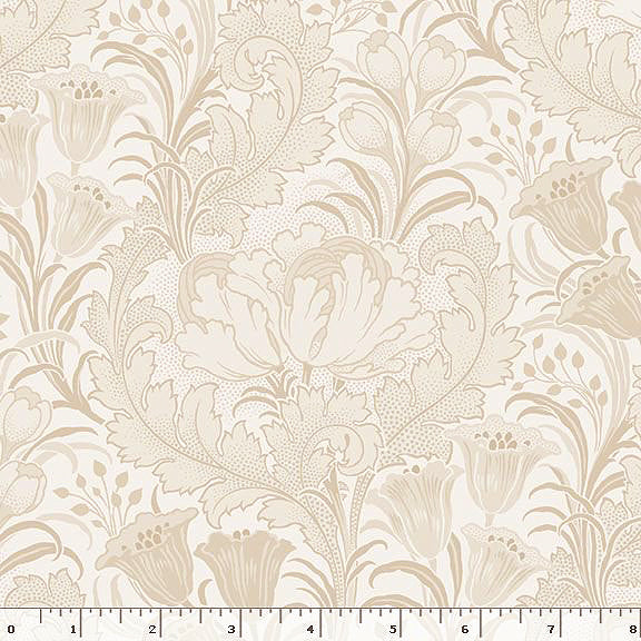 Nouveau 108" R361068D-CREAM Floral with Acanthus Leaves by the Smithsonian Institution Collection for Marcus Fabrics