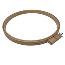 Brown nurge  beech quilt hoops 24mm (1 inch) on a white background size number 8.