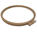 Brown nurge  beech quilt hoops 24mm (1 inch) on a white background size number 9.