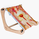 Nurge Lap or Table Stitchery Stand with tapestry canvas.