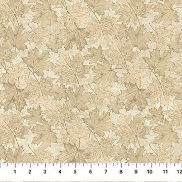 Oh Canada 12 27178-12 Cream/Beige Packed Leaves by Deborah Edwards for Northcott