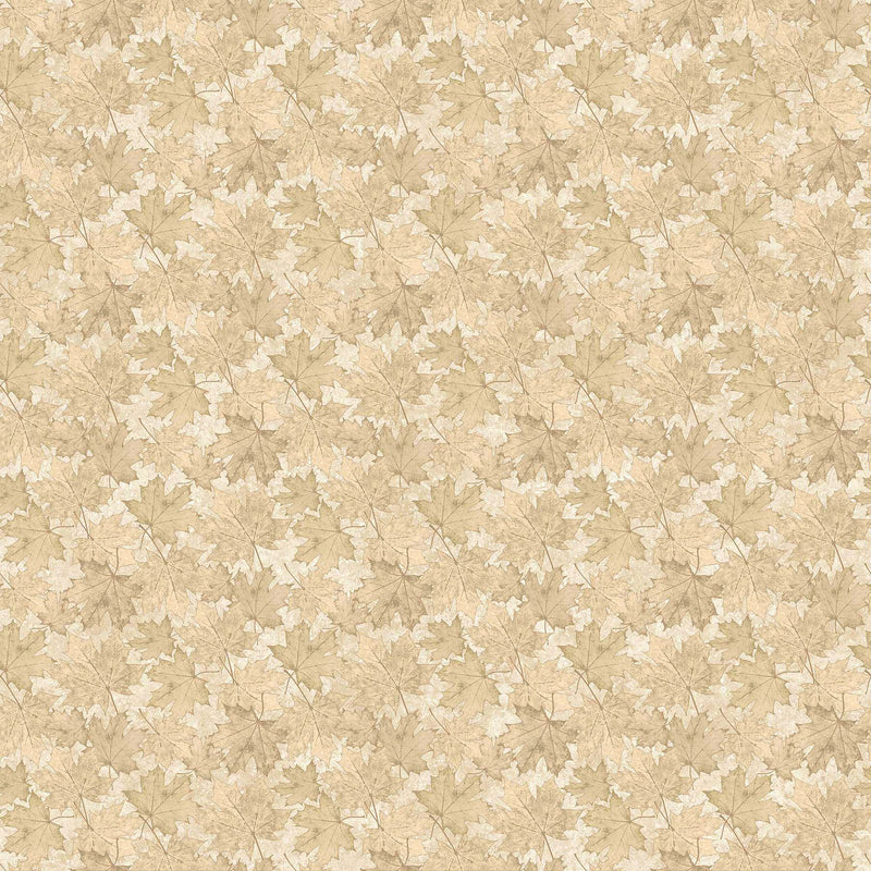Oh Canada 12 27178-12 Cream/Beige Packed Leaves by Deborah Edwards for Northcott