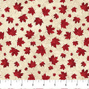 Oh Canada 14 - Stonehenge 29020-12 Two Tone Leaves Beige Red by Deborah Edwards for Northcott