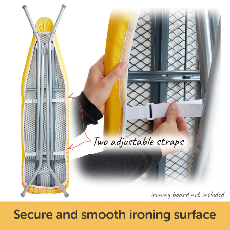 Ironing Board Cover - Yellow - showing on ironing board underside