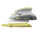 Oliso Mini Iron With Trivet Pistachio Color Sitting on the Trivet M3PRO-PSTCH