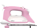Oliso Pro Plus Smart Iron rosé showing in raised position.