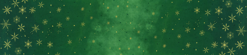 Ombré Flurries Metallic 10874-431MG Christmas Green by V & Co. for Moda