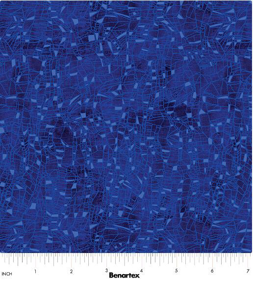 On Dragonfly Wings 16404P-56 Cirrus Tonal Texture Dark Blue by Ann Lauer for Benartex