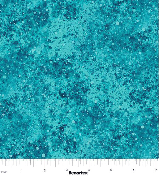 On Dragonfly Wings 16405P-85 Spatter Texture Turquoise by Ann Lauer for Benartex