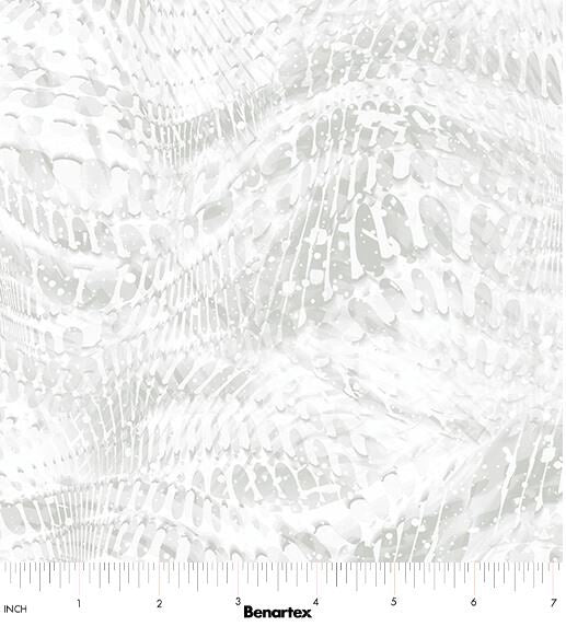 On Dragonfly Wings 16407P-08 Rippling Waves Light Grey by Ann Lauer for Benartex