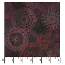Operetta MAS1102-JM Black/Maroon Lace Flowers by Monique Jacobs for Maywood Studio