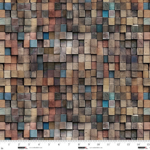 Out of the Woodwork 8558-38 Mocha by Funny Girl for Studio e Fabrics.