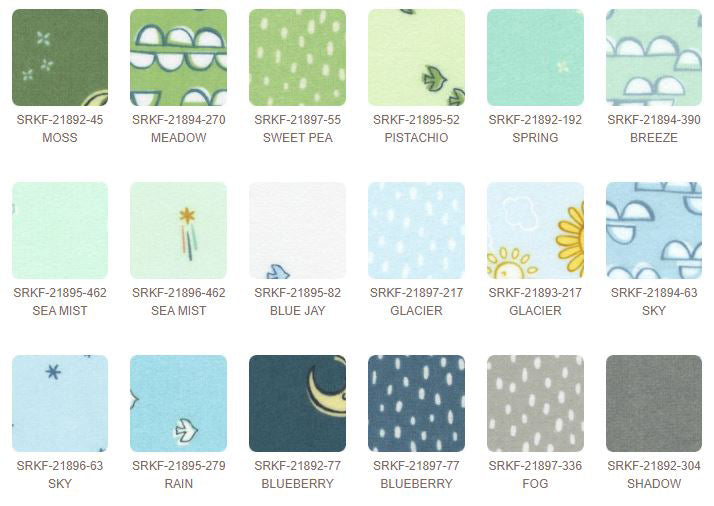 Over the Moon Flannel - Glacier Colorstory Fat Quarter Bundle FQ-2057-18 by Studio RK for Robert Kaufman