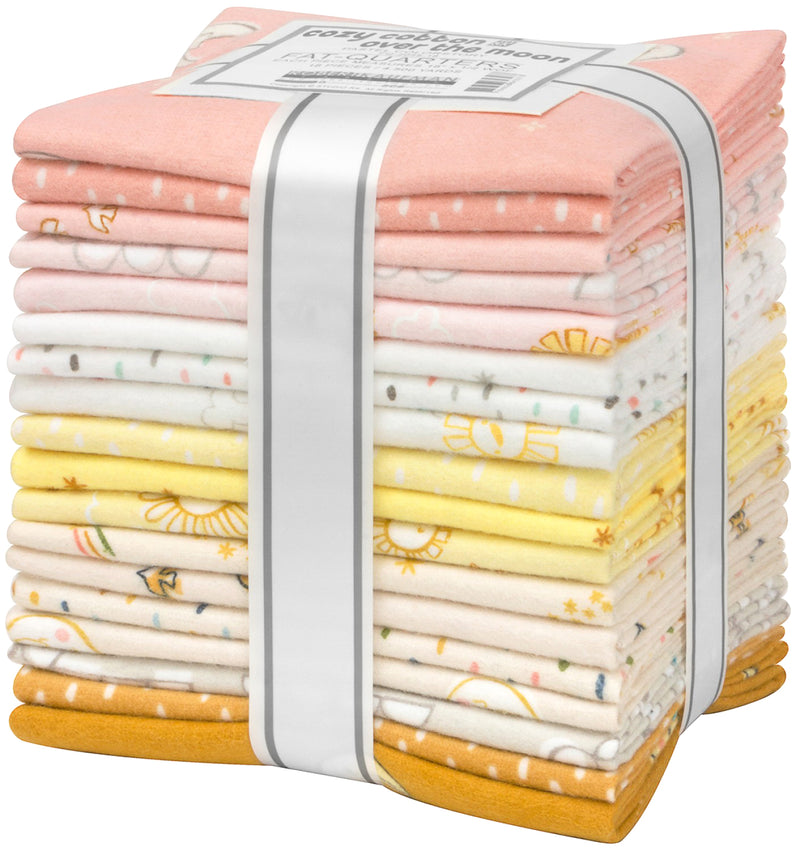 Over the Moon Flannel - Pastel Colorstory Fat Quarter Bundle FQ-2055-18 by Studio RK for Robert Kaufman