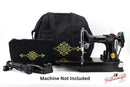 Padded Travel Bag for Singer Featherweight 221 & 222 shown with machine