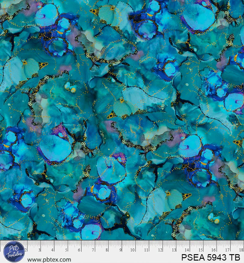 Painted Sea PSEA 5943 TB Tonal Allover by Amy Tieman for P&B Textiles