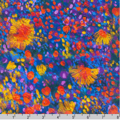 Painterly Petals - Meadow SRKD-22271-268 Nature by Studio RK for Robert Kaufman