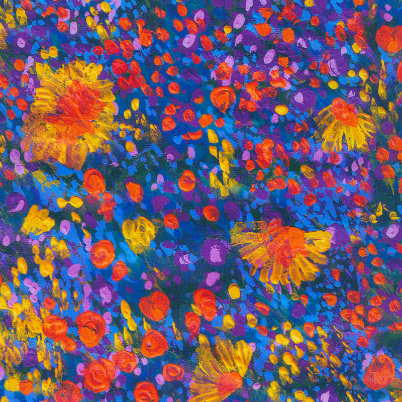 Painterly Petals - Meadow SRKD-22271-268 Nature by Studio RK for Robert Kaufman