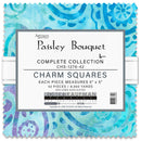 Paisley Bouquet Batik Charm Squares CHS-1276-42 by Lunn Studios for Robert Kaufman Fabrics