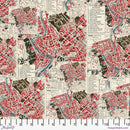 Palette PWTH223.RED Red Map by Tim Holtz for FreeSpirit