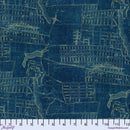 Palette PWTH283.BLUE Blue Map by Tim Holtz for FreeSpirit