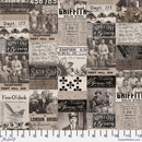 Palette PWTH310.CHARCOAL Charcoal Collage by Tim Holtz for FreeSpirit