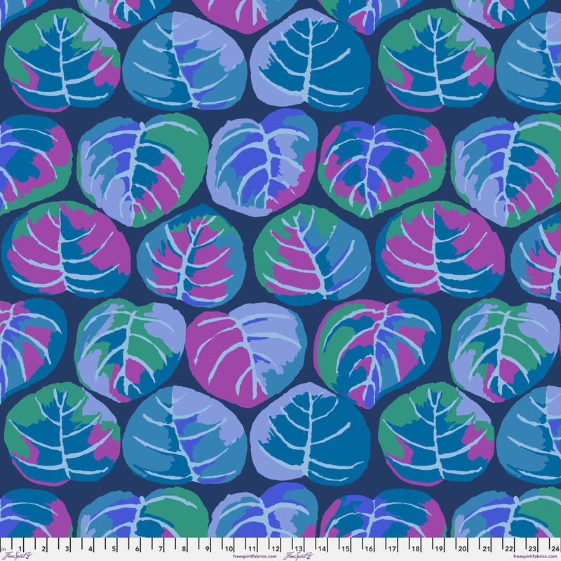 Palm Leaves PWGP208.BLUE by Kaffe Fassett for FreeSpirit