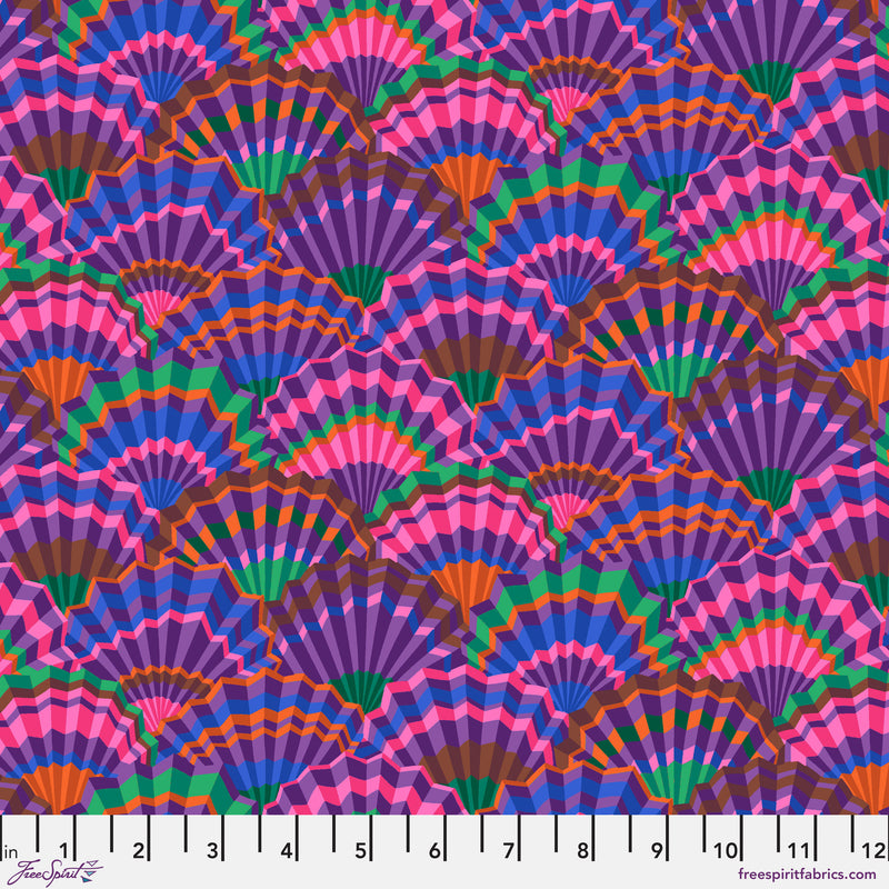 Paper Fans PWGP143.PURPL Purple by Kaffe Fassett for FreeSpirit