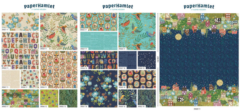 Paper Hamlet Fat Quarter Bundle 39560AB by Cathe Holden for Moda
