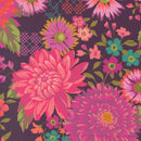 Parlor 11960-26 Happy Blooms Plum by Crystal Manning for Moda.