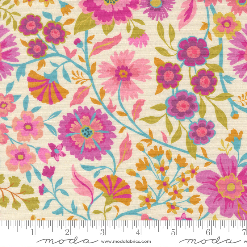 Parlor 11961-11 Wild And Free Cream by Crystal Manning for Moda.