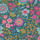 Parlor 11961-16 Wild And Free Peacock by Crystal Manning for Moda.